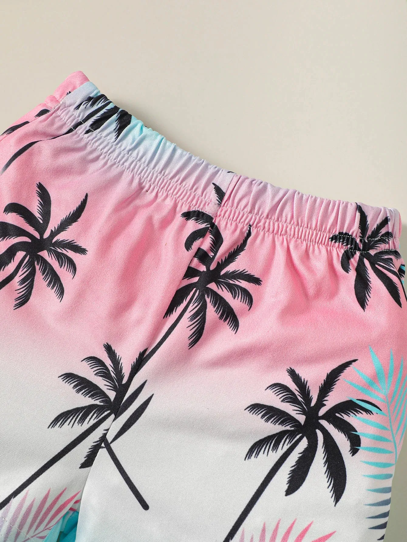 Baby Boys Coconut Tree Printed Vacation Style Clothing Set