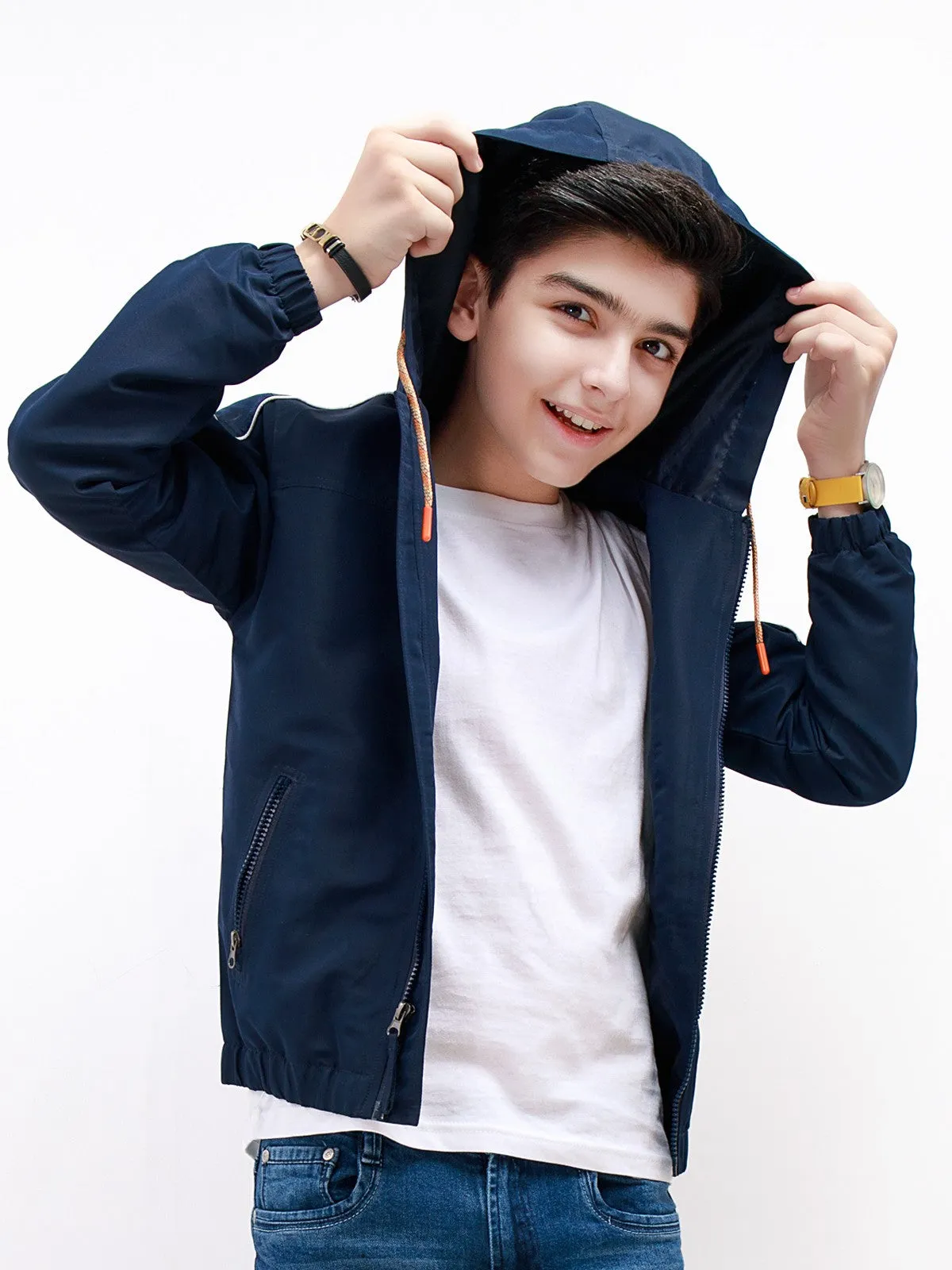 Boy's Navy Hoodie - EBTH21-003