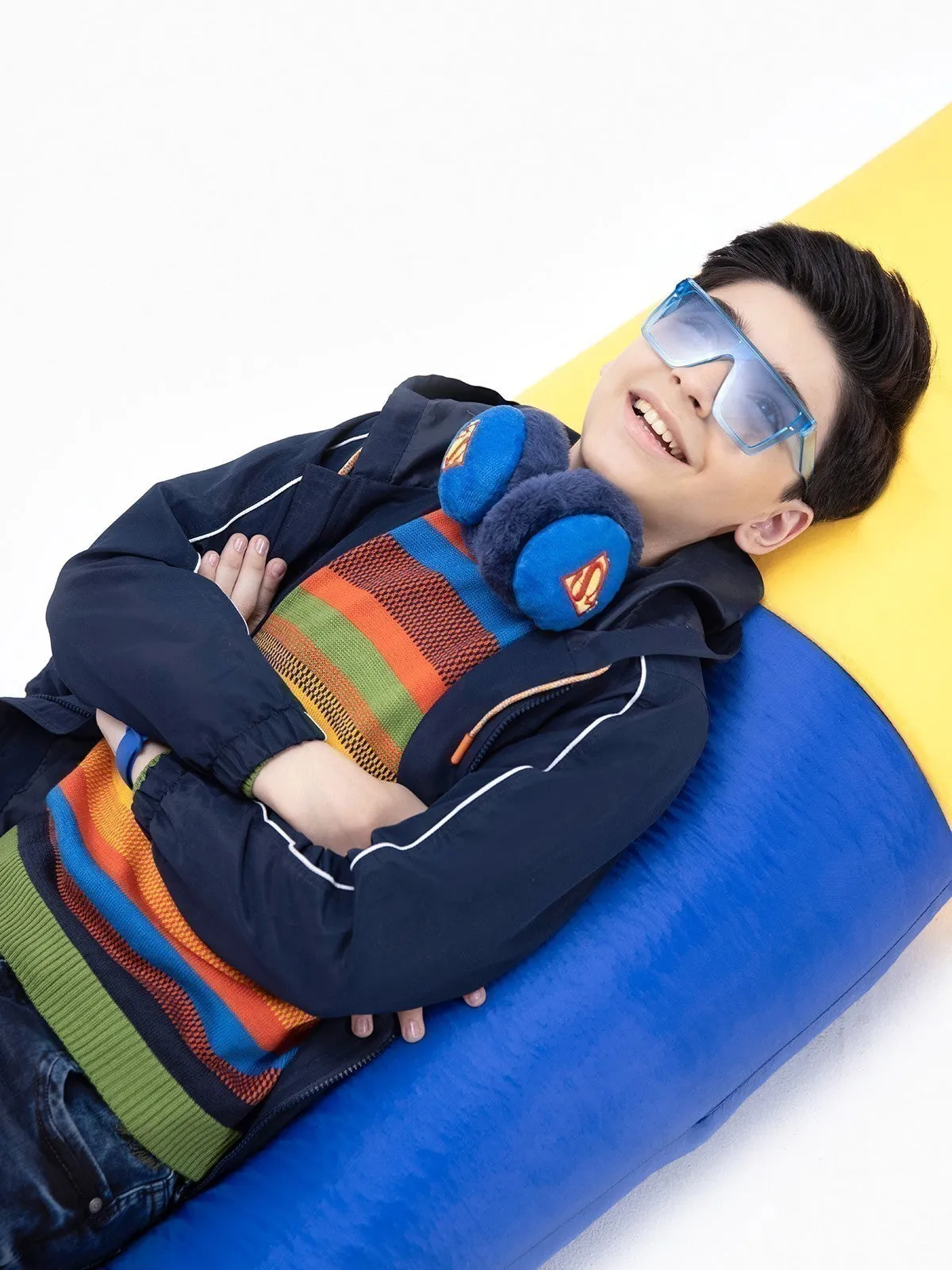 Boy's Navy Hoodie - EBTH21-003