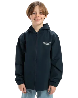 Boys Rain Cloud Hooded Jacket in Dark Navy