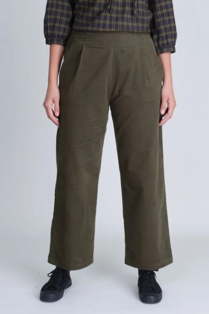 Carine Day Green Cord Trousers