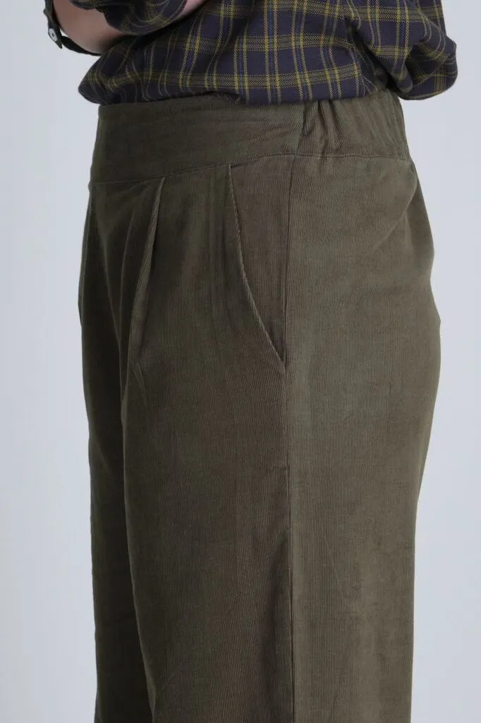 Carine Day Green Cord Trousers