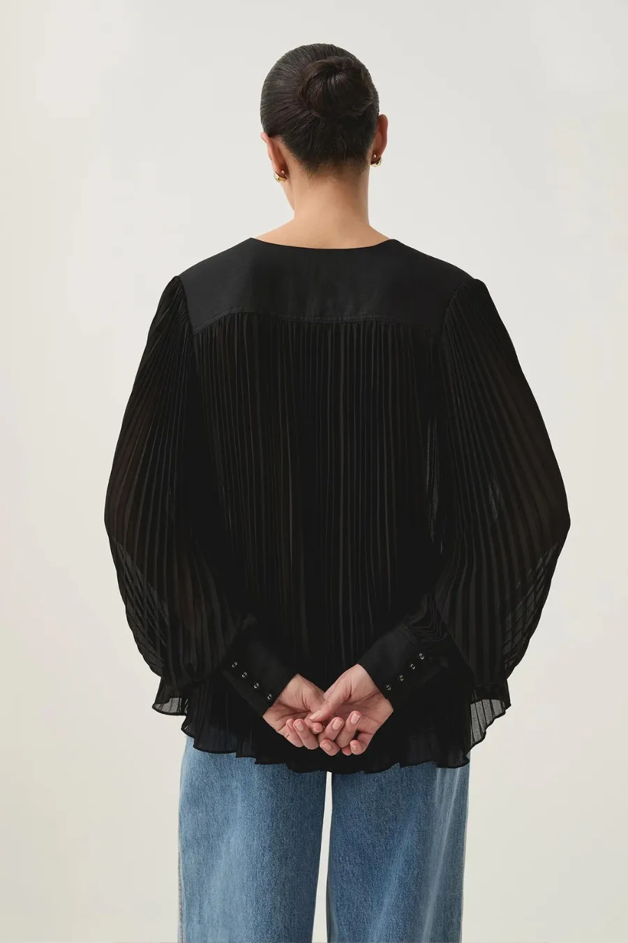 Cathedra Pleated Blouse Black