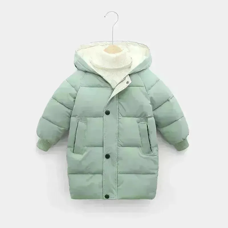 Children Winter Puffer Hoodie Windproof Jacket kids
