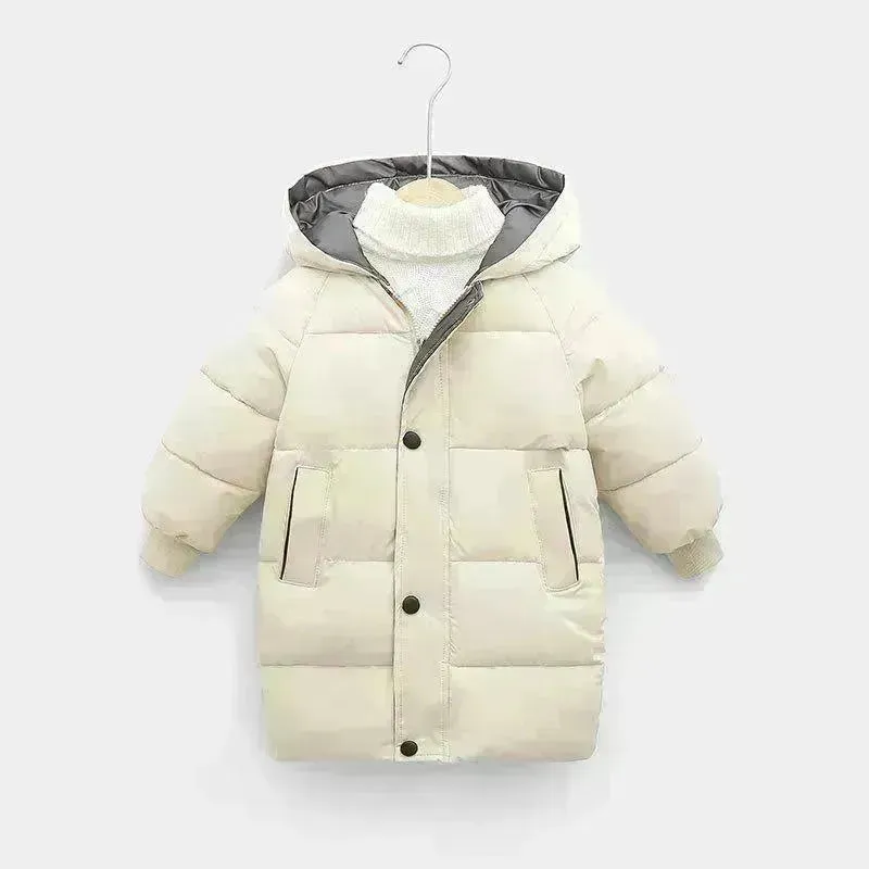 Children Winter Puffer Hoodie Windproof Jacket kids