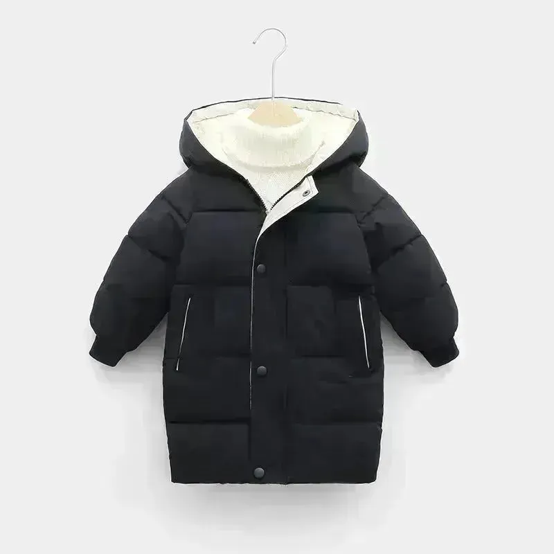 Children Winter Puffer Hoodie Windproof Jacket kids