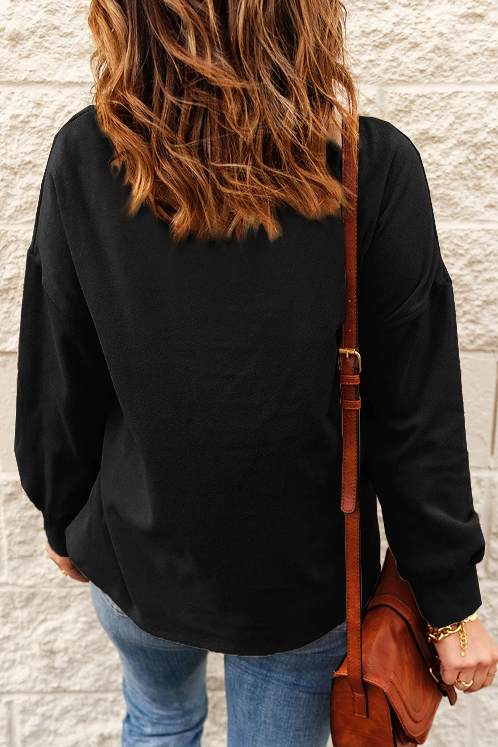 Cowl Neck Drop Shoulder Drawstring Hoodie