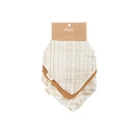 Crane Baby Bandana Bib Set Multicolor Leaf  Willow Collection - Multicolor