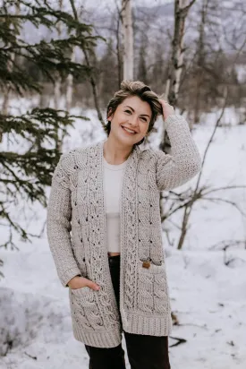 Crochet Kit - Cozy Cabled Crochet Cardigan