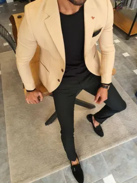 Genoa Beige Slim Fit Blazer