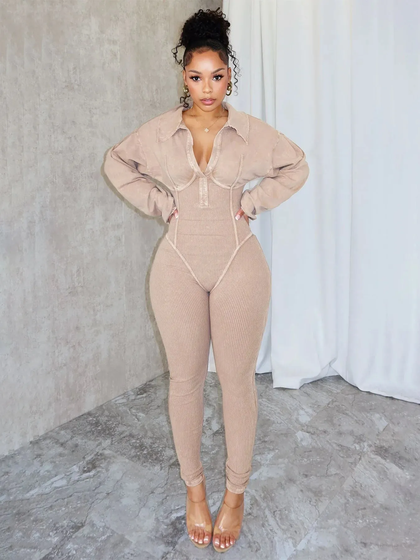 Get A Good Look Long Sleeve Jumpsuit