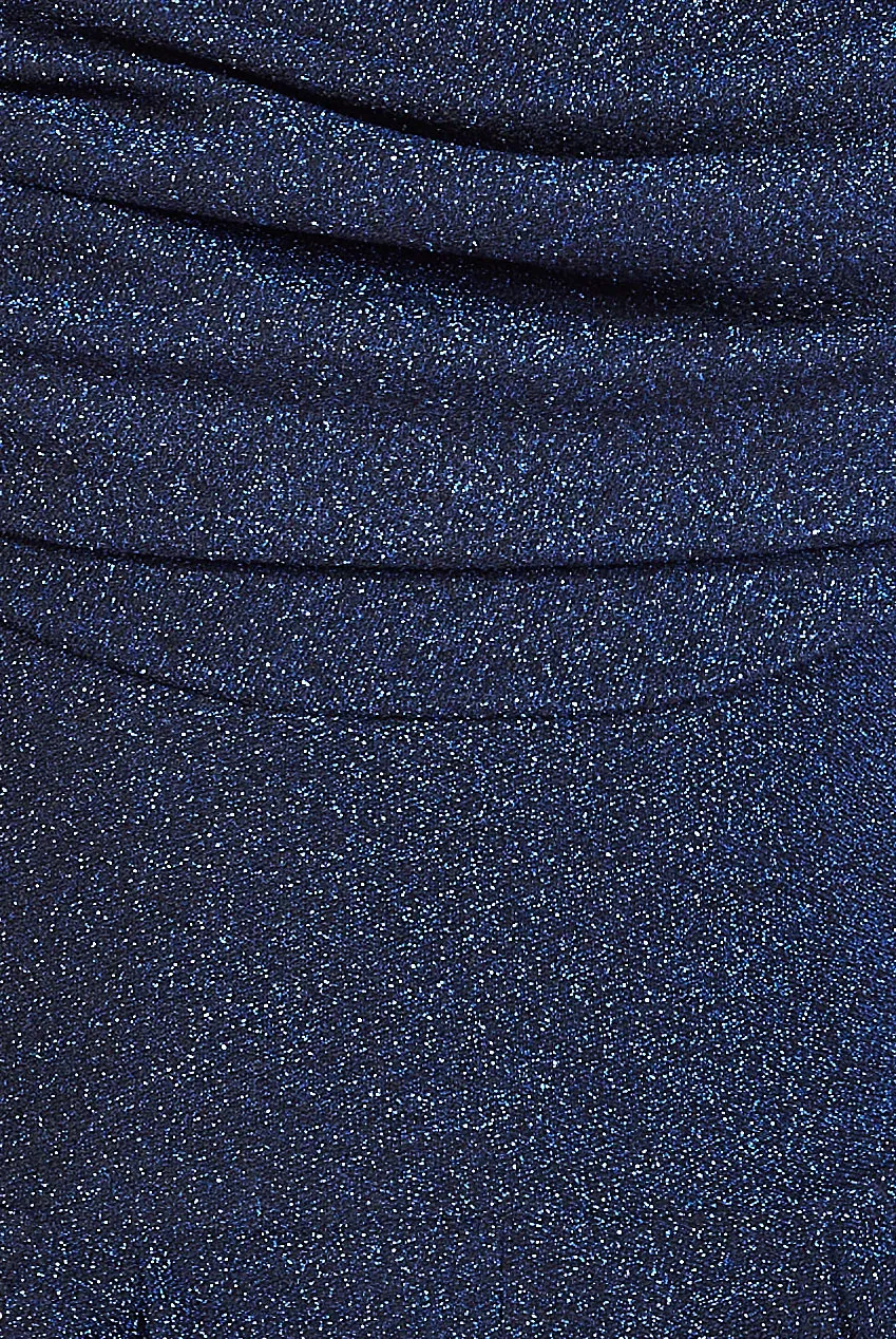 Goddiva Lurex Cowl Bardot Jumpsuit