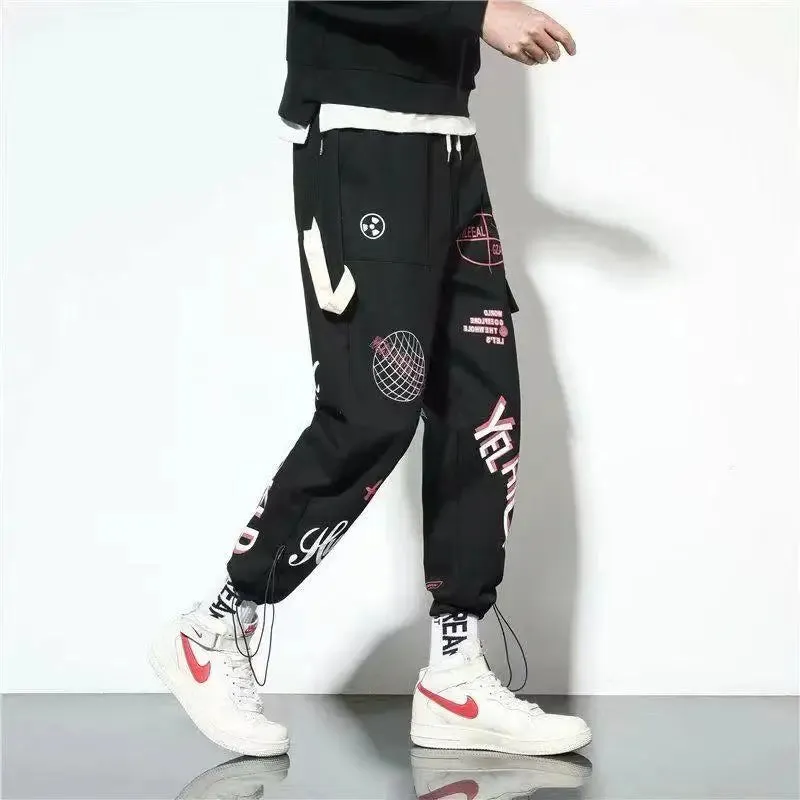 Graffiti Multi Pockets Loose Cargo Pants