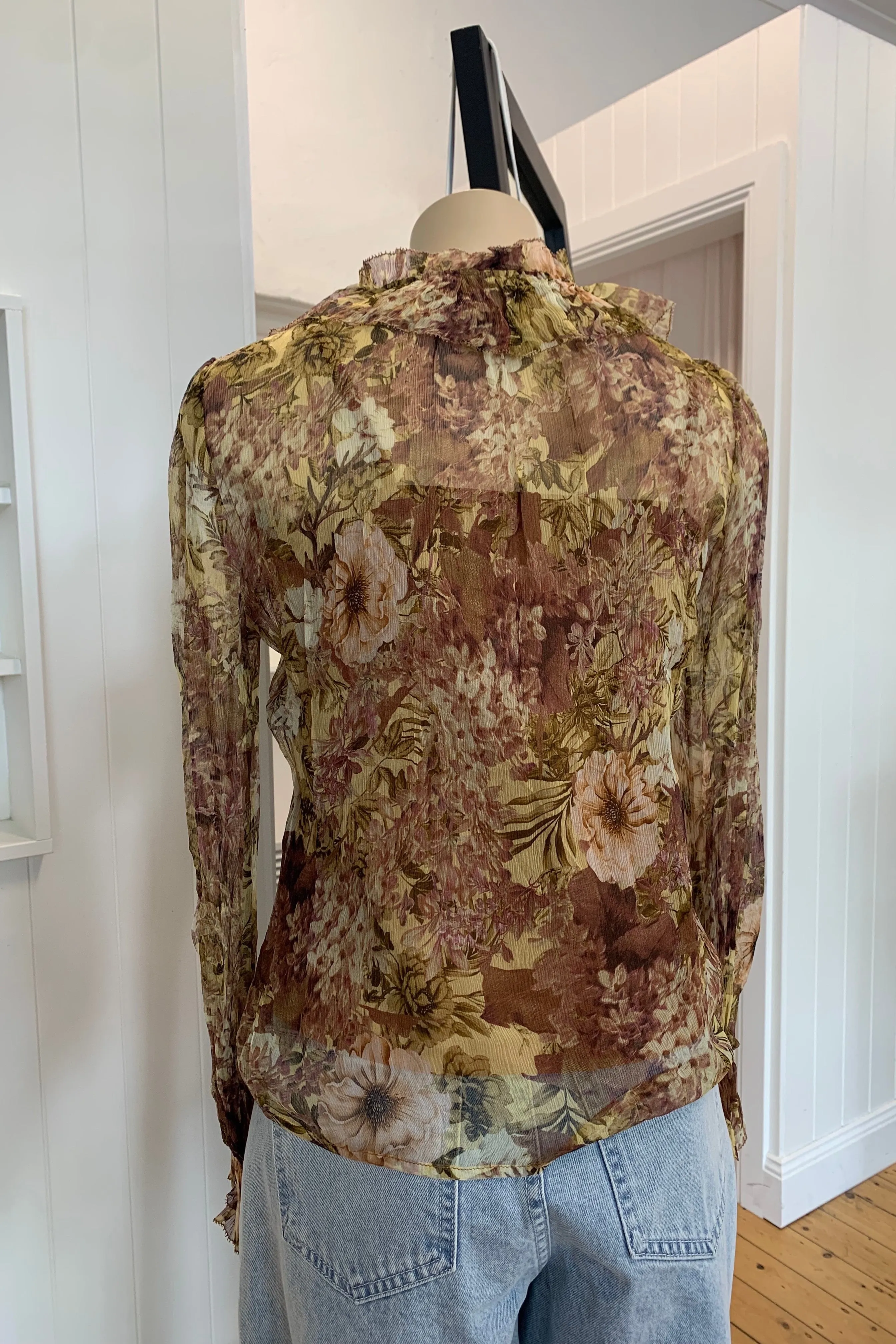 Hailey silk blouse - yellow haze