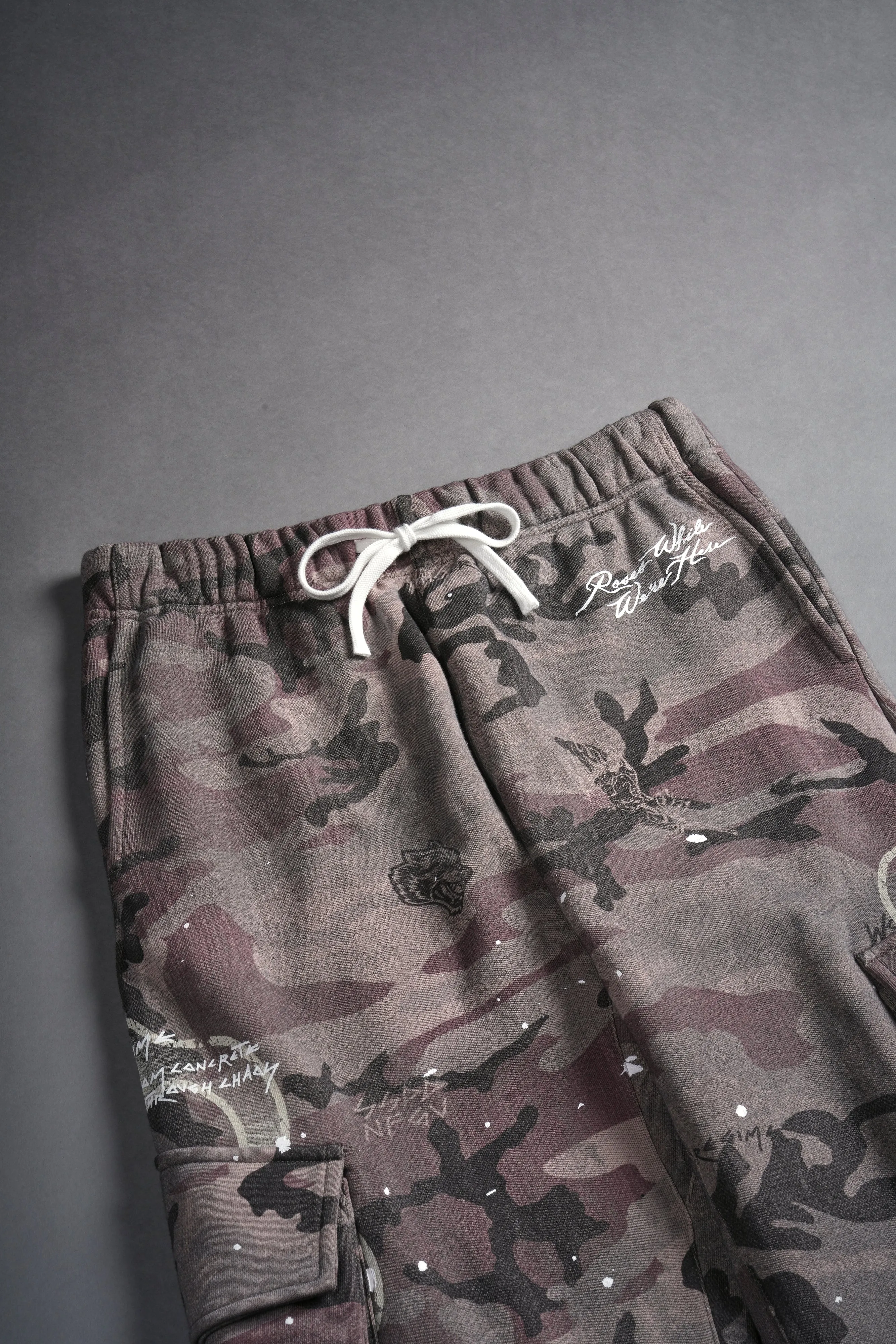 Infernal Bloom Bigelow Cargo Sweat Pants in Blooming Woodland Camo