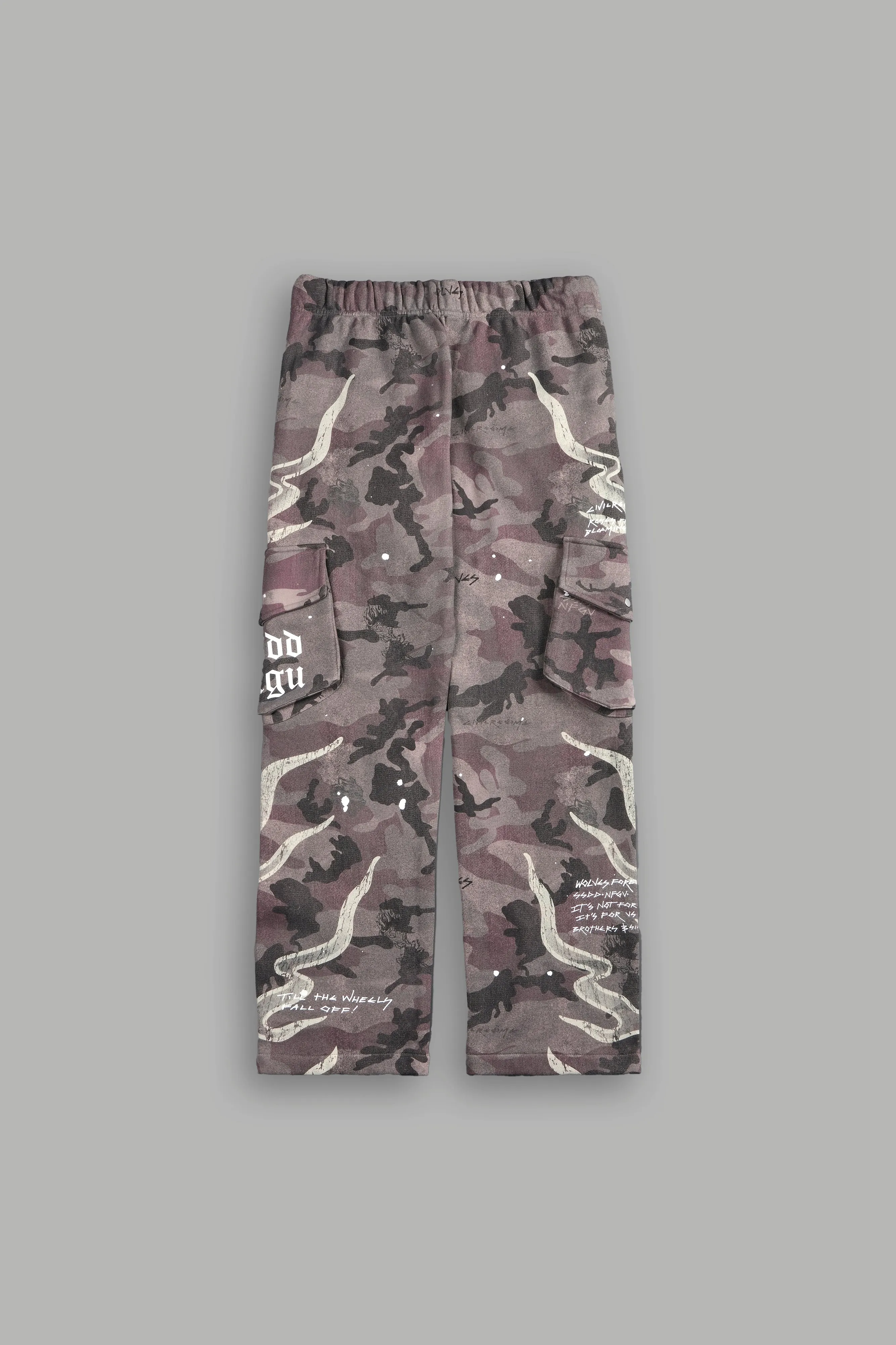 Infernal Bloom Bigelow Cargo Sweat Pants in Blooming Woodland Camo