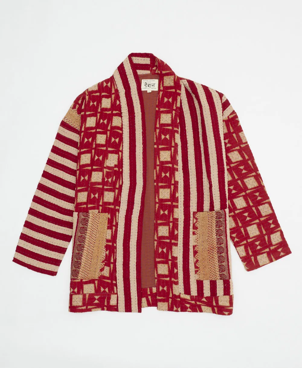 Kantha Quilted Jacket - No. 240523 - Large