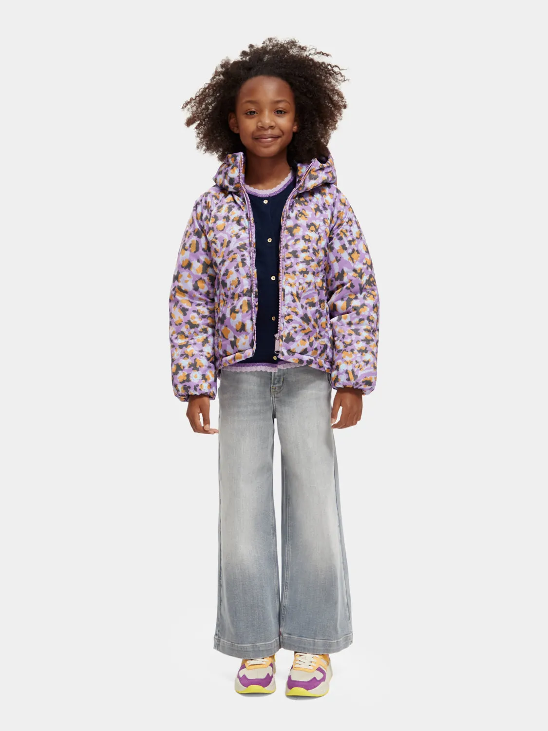 Kids - Water-repellent hooded jacket