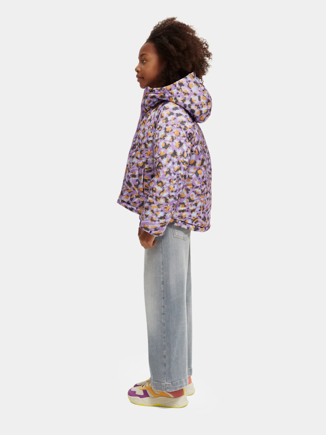 Kids - Water-repellent hooded jacket