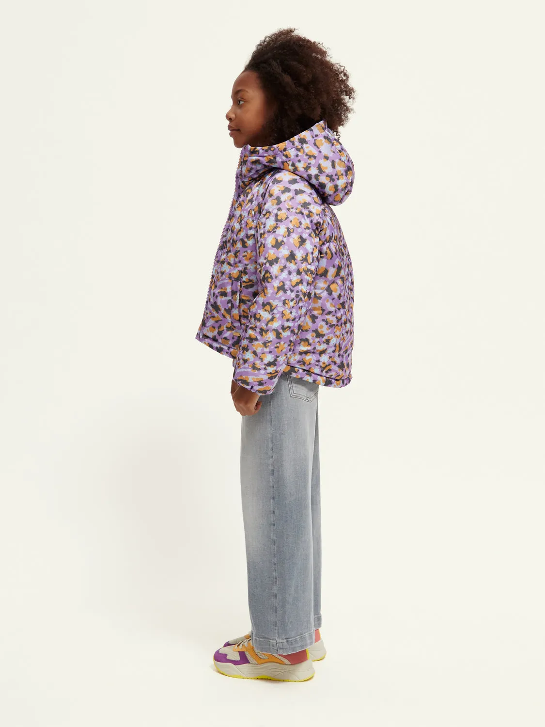 Kids - Water-repellent hooded jacket
