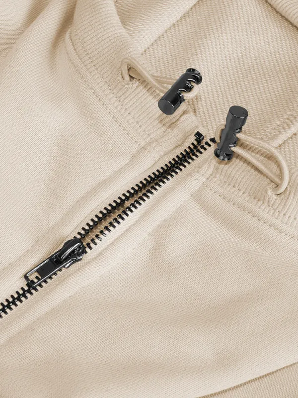 Leanne Athletic Hoodie Drawstring Long Sleeve Top Half Zip