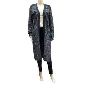 Liverpool Women's Long Sweater Cardigan Blue Denim Trim Size: S
