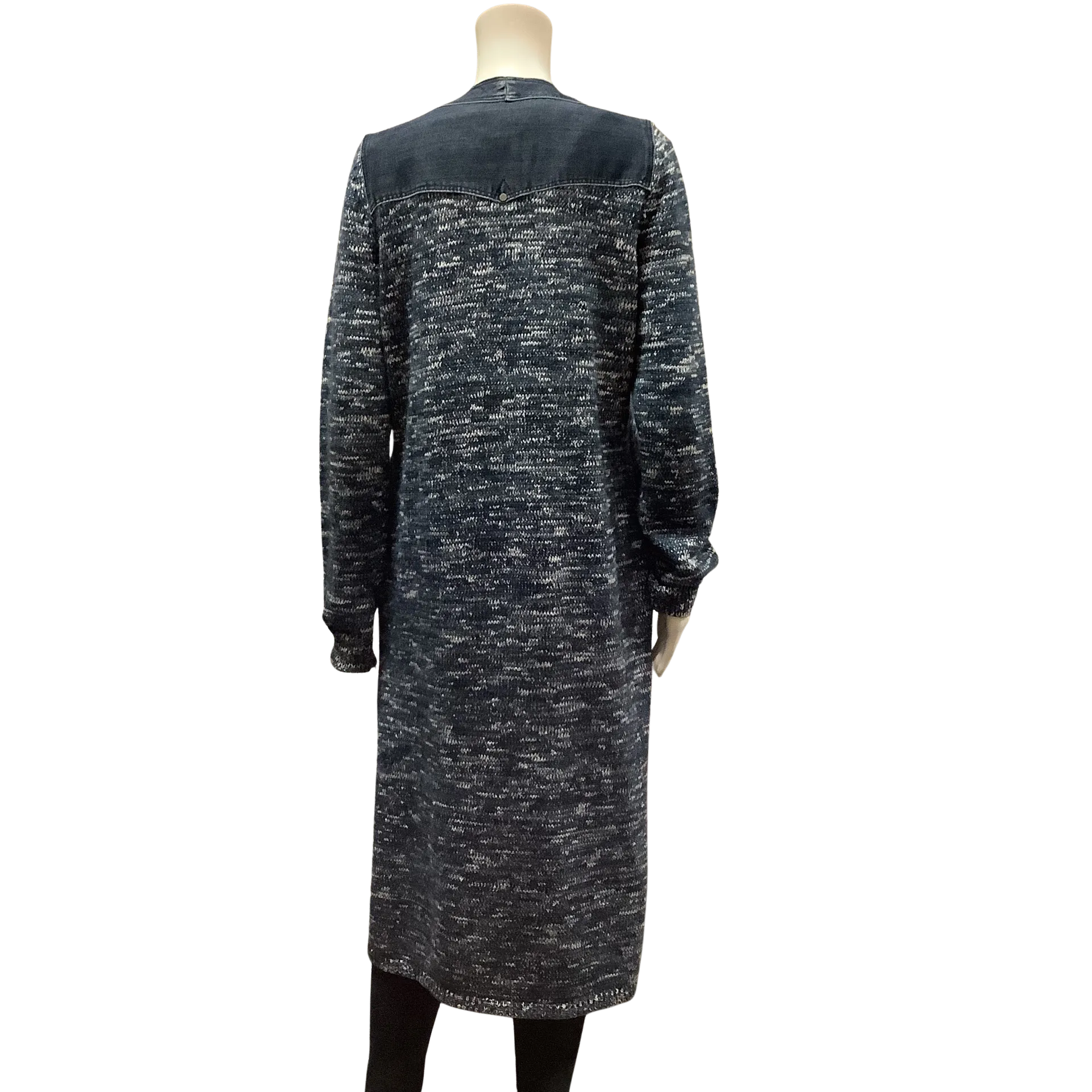 Liverpool Women's Long Sweater Cardigan Blue Denim Trim Size: S