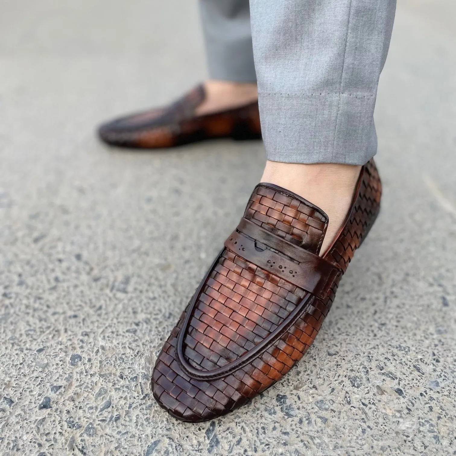 LS Pure Leather Cocoa KnitLux Formal Shoes LS-401