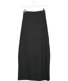 MANGO Black Midi Skirt UK S