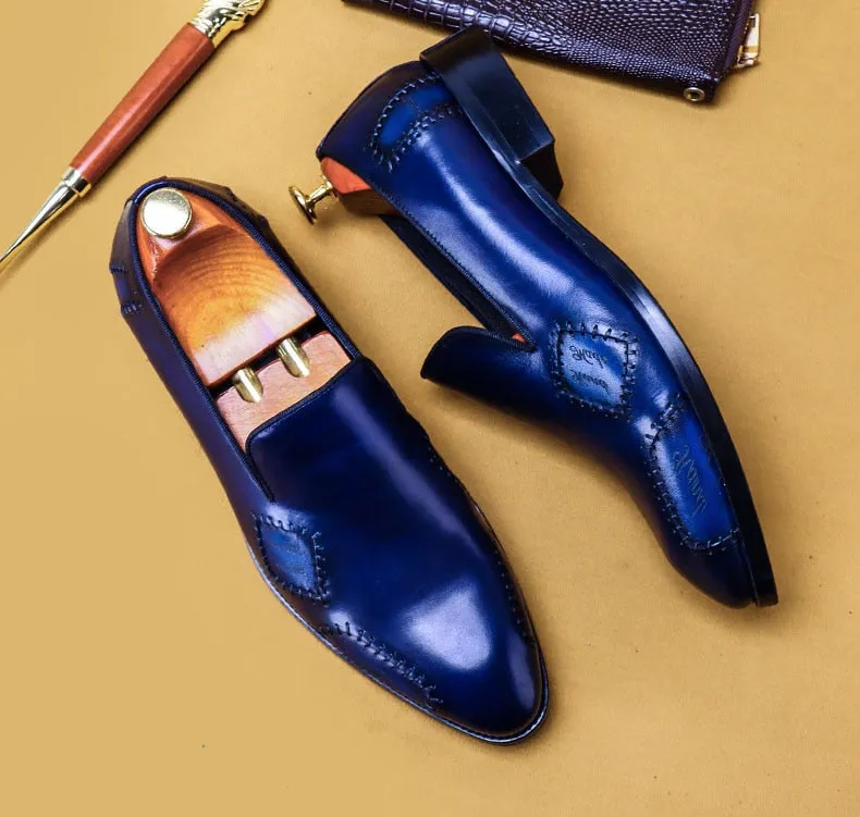 Men Loafer Genuine Leather Men Dress Shoes Designer Formal Shoes