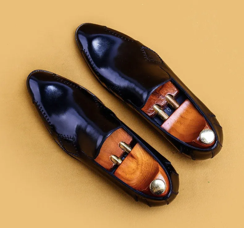 Men Loafer Genuine Leather Men Dress Shoes Designer Formal Shoes