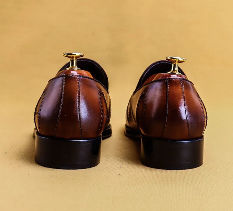 Men Loafer Genuine Leather Men Dress Shoes Designer Formal Shoes