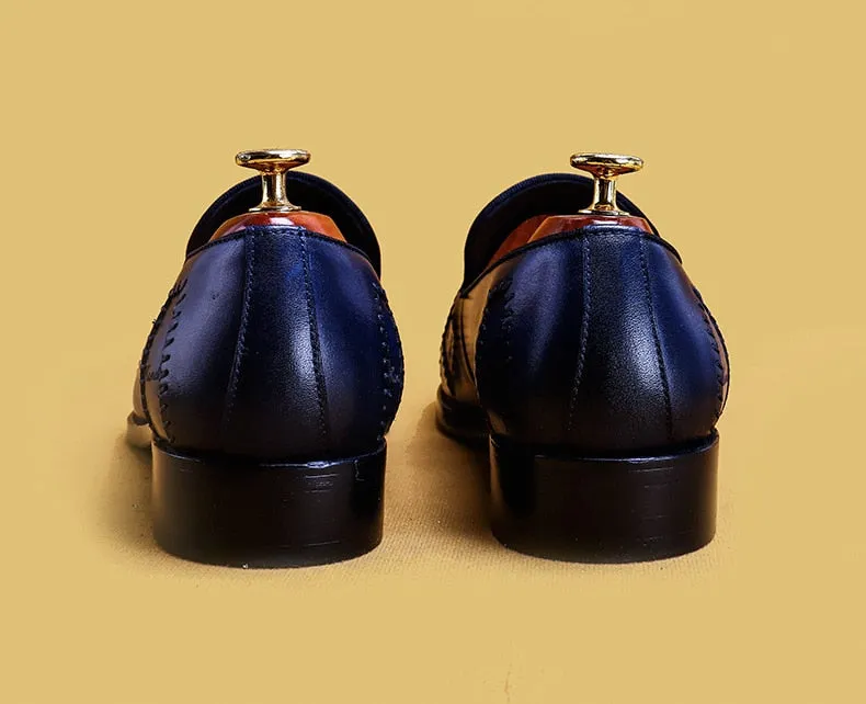 Men Loafer Genuine Leather Men Dress Shoes Designer Formal Shoes