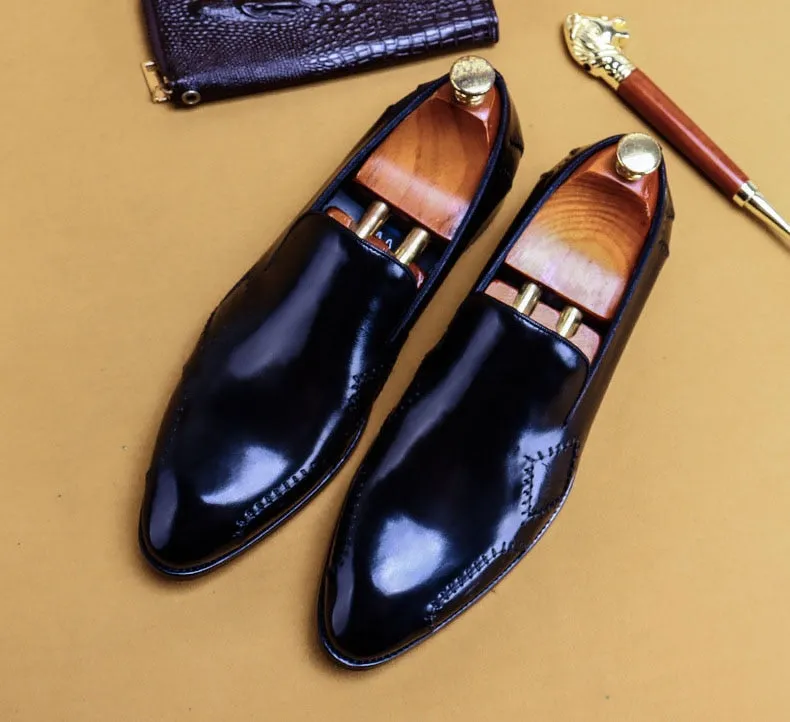 Men Loafer Genuine Leather Men Dress Shoes Designer Formal Shoes