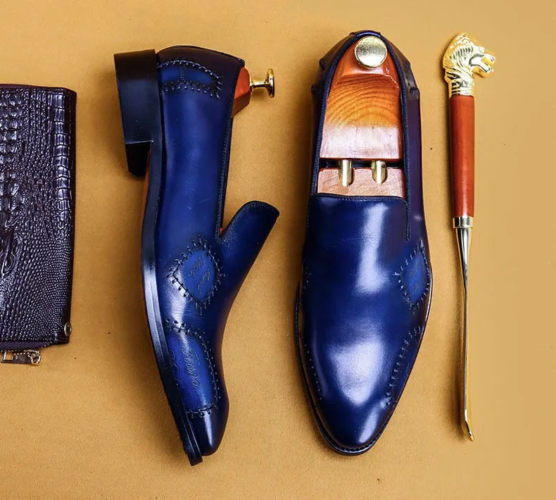 Men Loafer Genuine Leather Men Dress Shoes Designer Formal Shoes