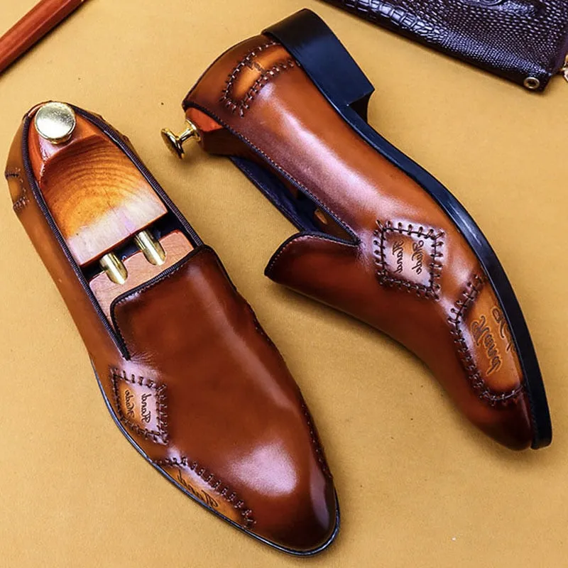 Men Loafer Genuine Leather Men Dress Shoes Designer Formal Shoes