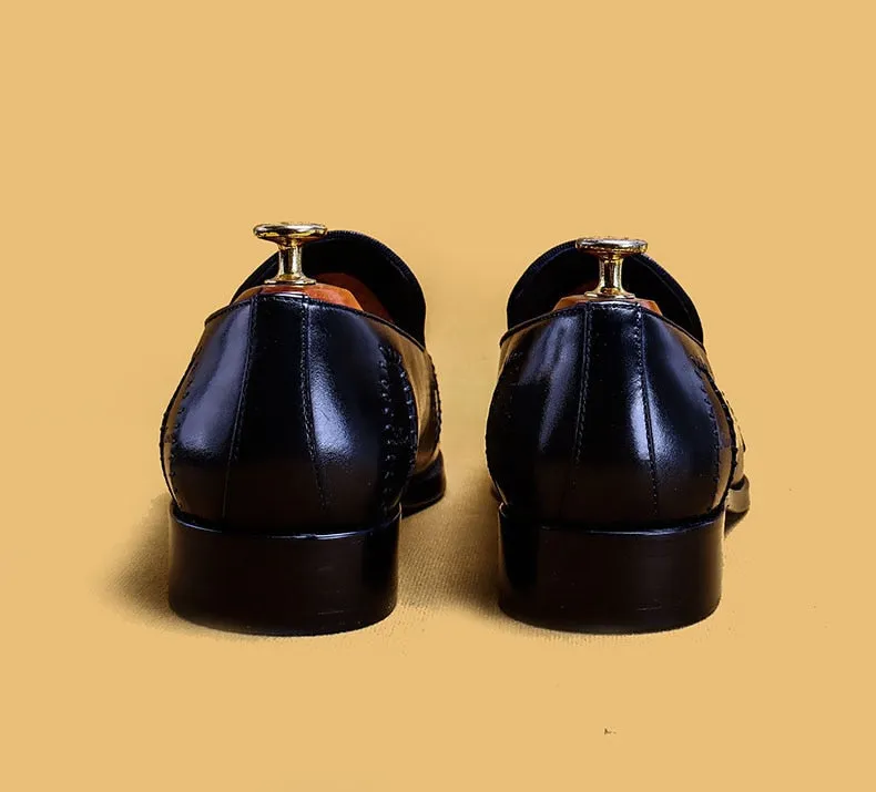 Men Loafer Genuine Leather Men Dress Shoes Designer Formal Shoes