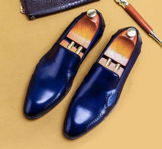 Men Loafer Genuine Leather Men Dress Shoes Designer Formal Shoes