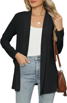 Micoson Long Sleeve Lightweight Thin 2025 Summer Cardigan for Women Casual Loose Fit Kimono Cover Up with Pockets