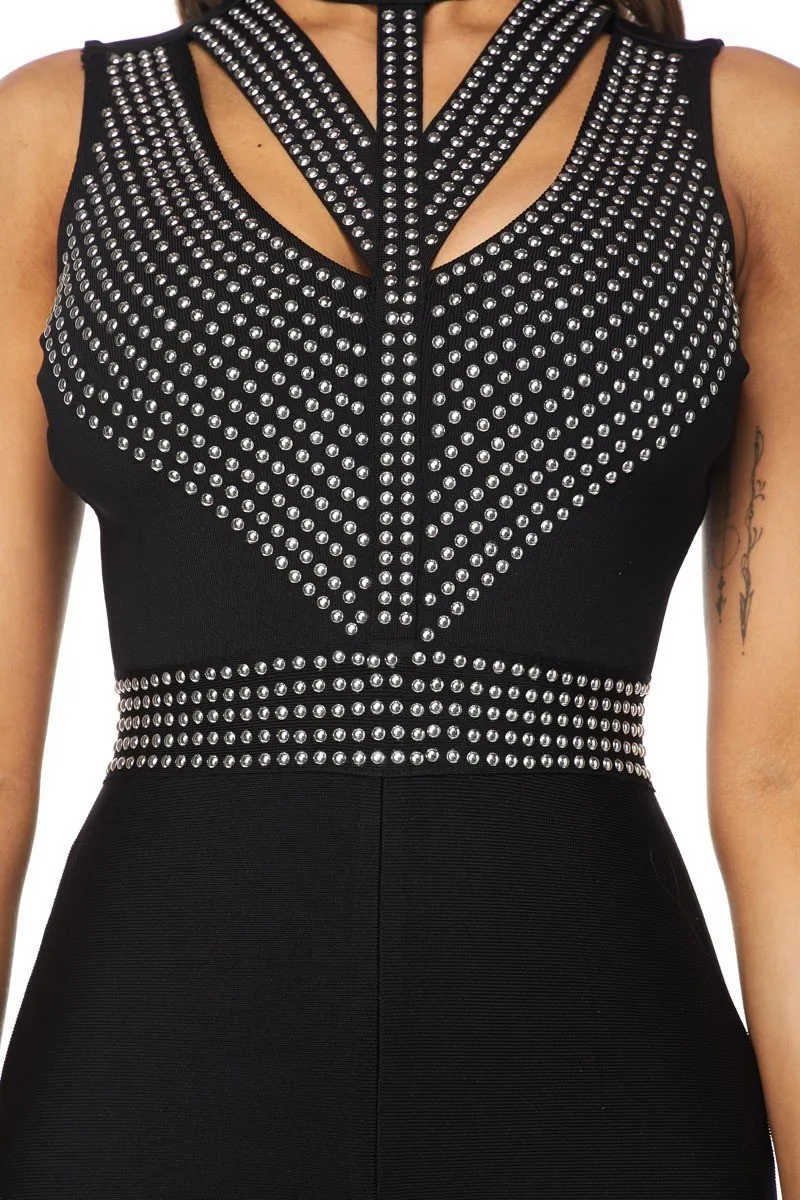 MISS BEVERLY STUDDED JUMPSUIT