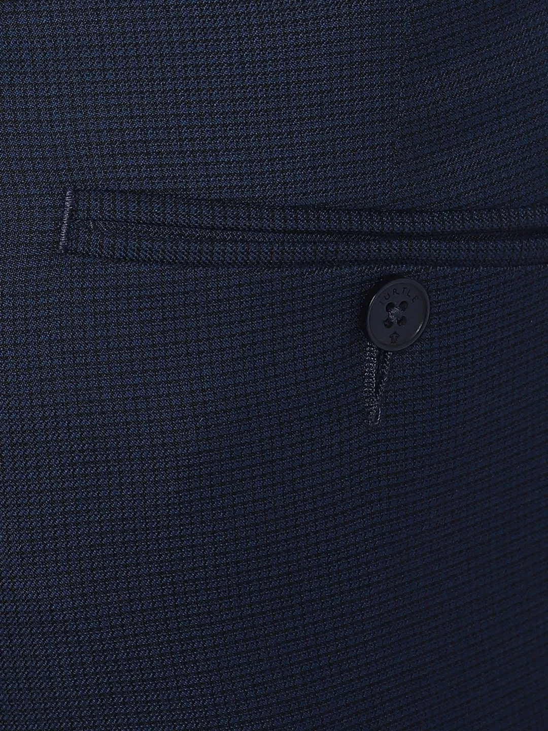 Navy Blue Checked Ultra Slim Fit Trouser