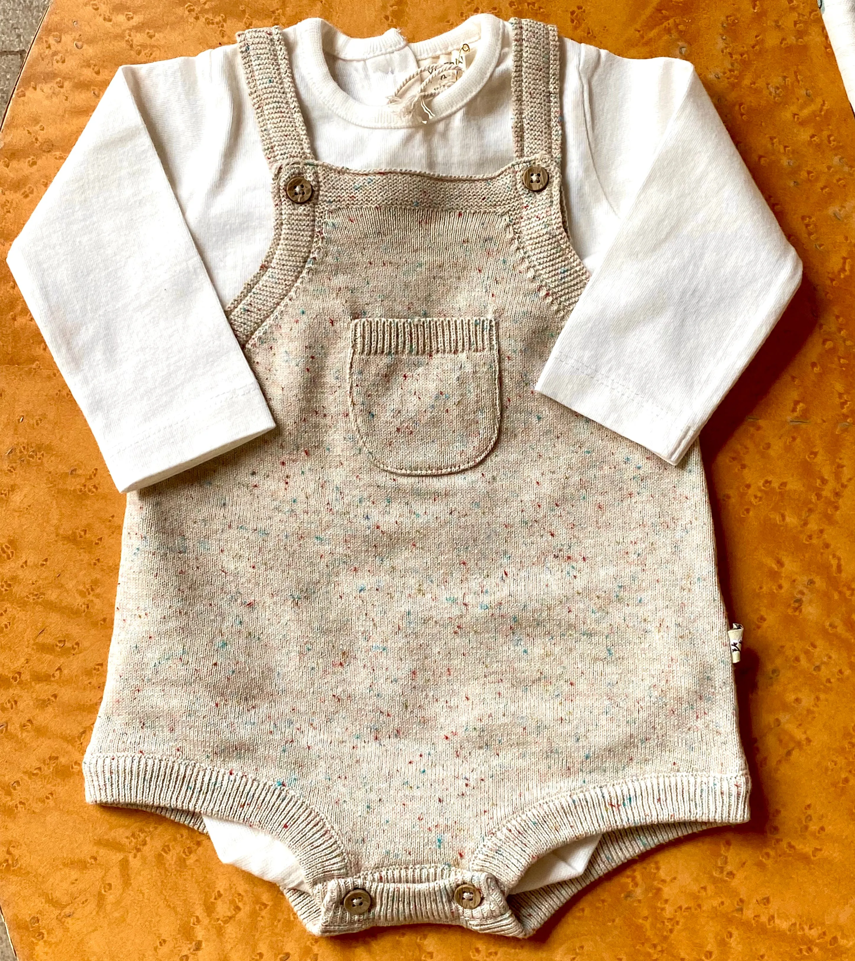 Oatmeal Sweater Romper Set