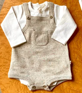 Oatmeal Sweater Romper Set