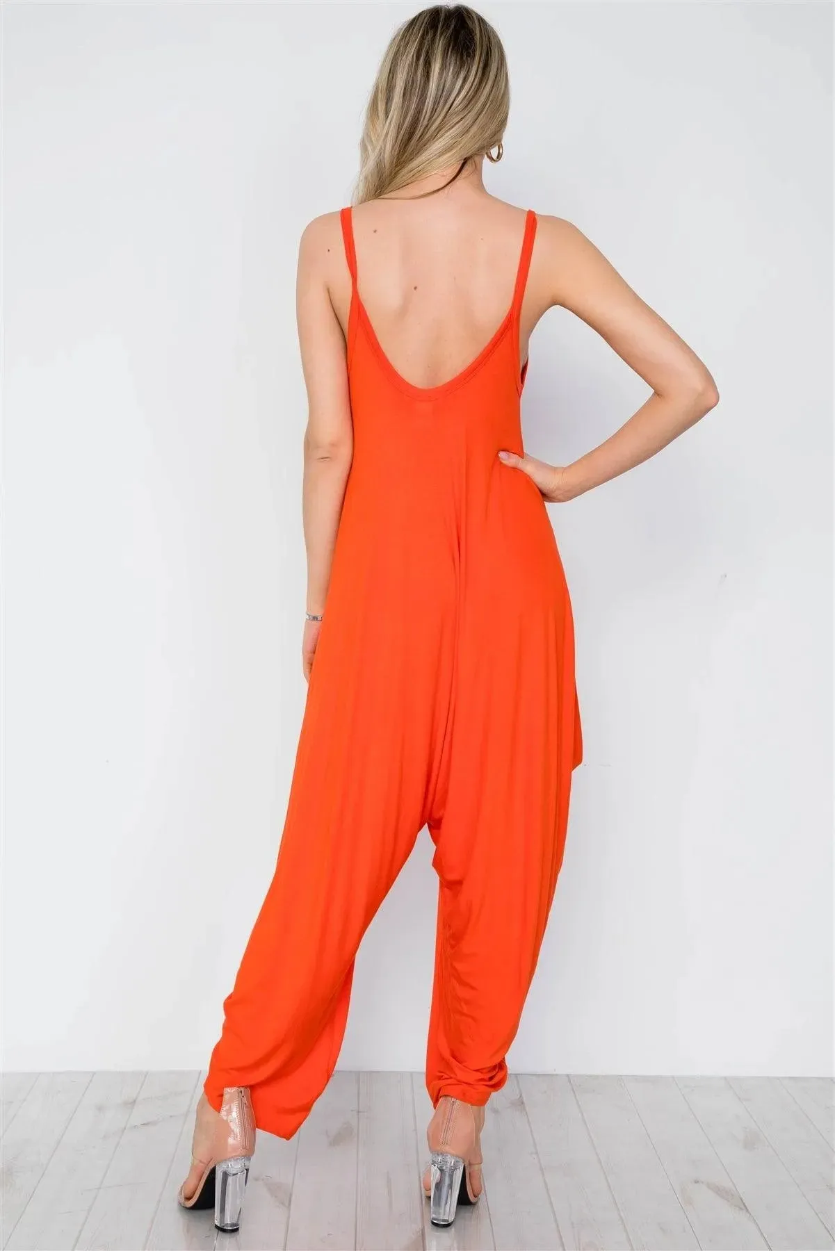 Orange Red Harem Loose Baggy Fit Jumpsuit / 2-2-2