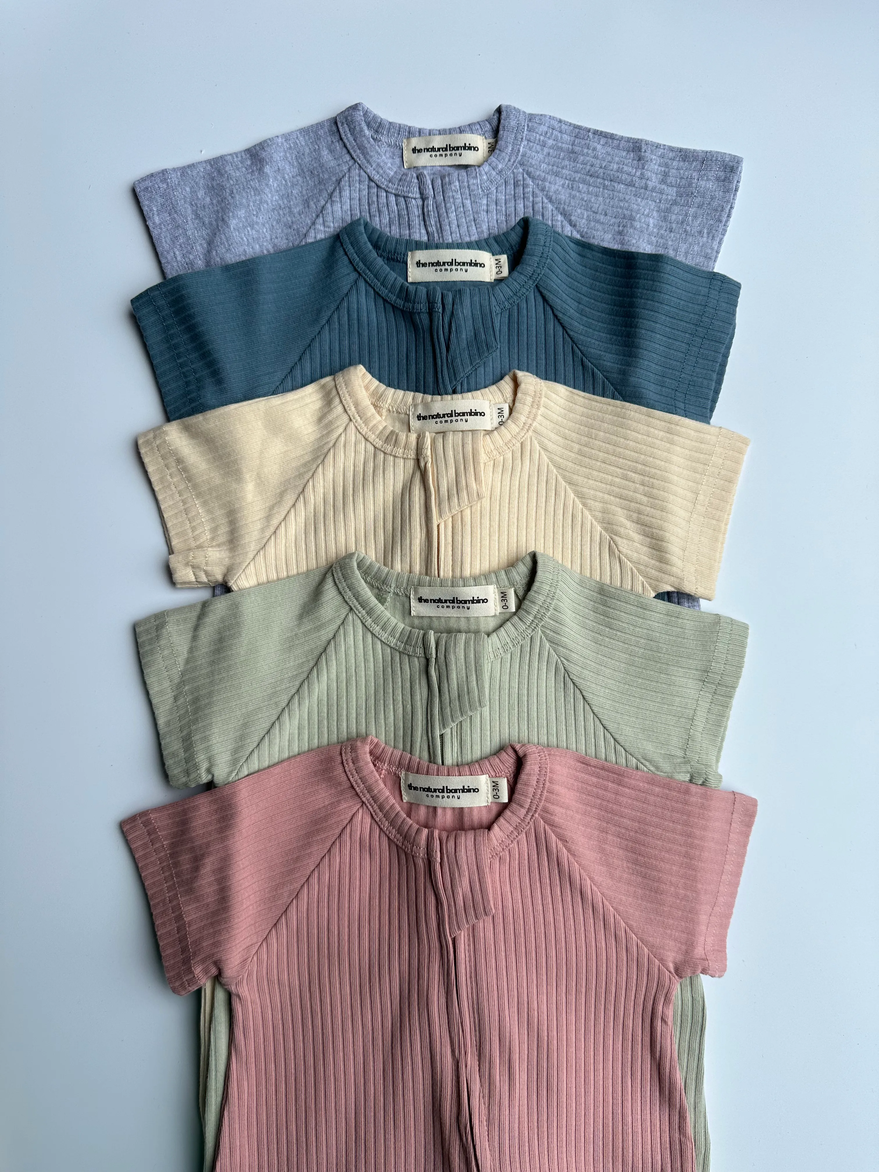 Organic Cotton Ribbed Zip Romper