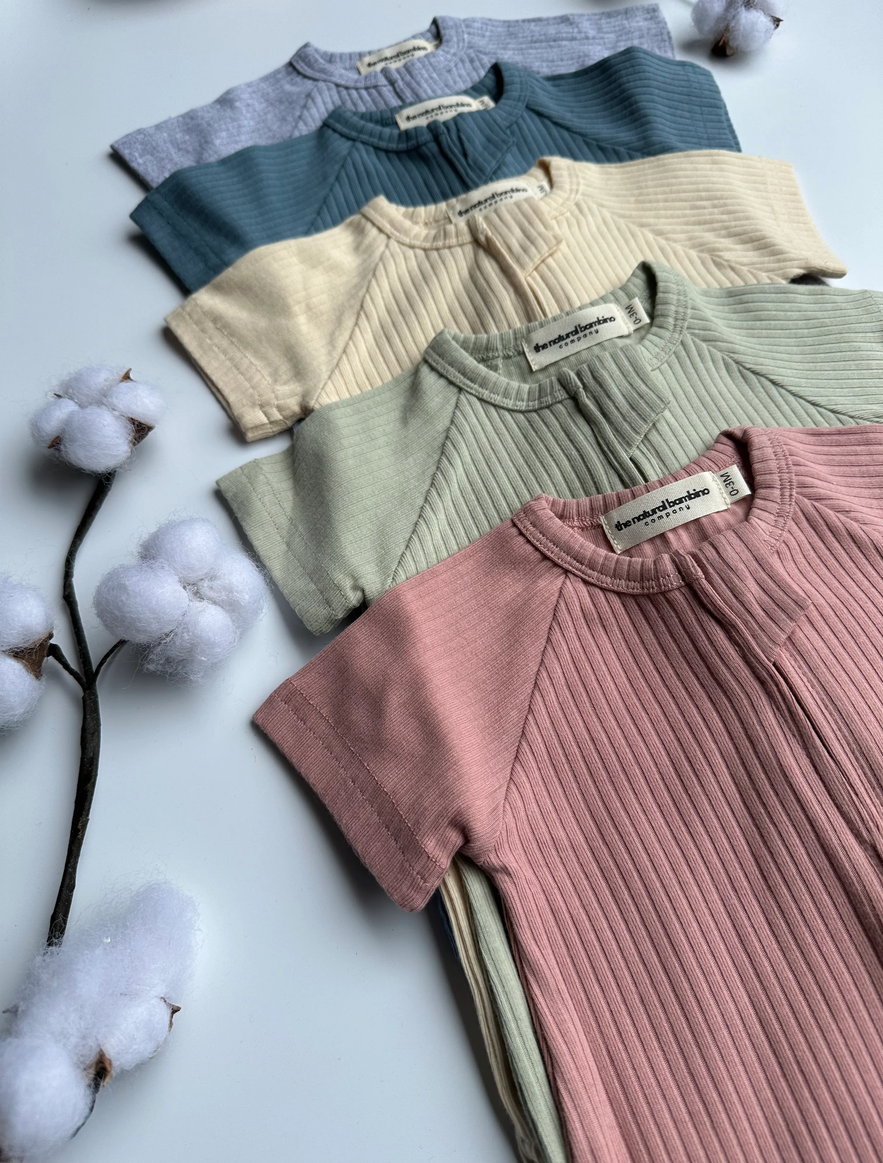 Organic Cotton Ribbed Zip Romper
