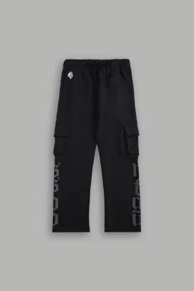 Our Mantra Bigelow Cargo Sweat Pants in Black