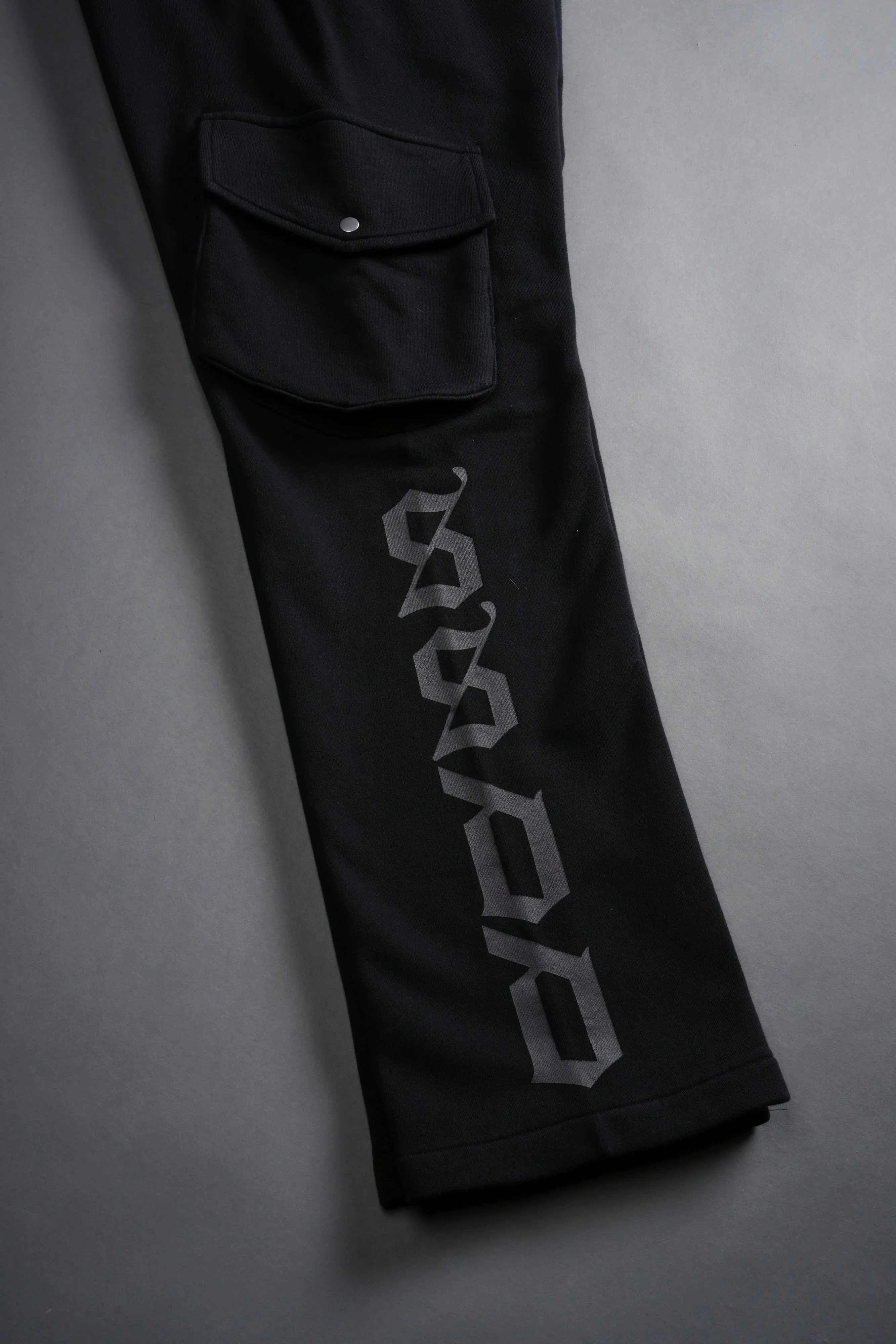 Our Mantra Bigelow Cargo Sweat Pants in Black