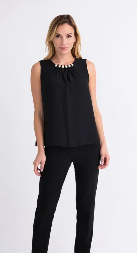 Pearl Detail Sleeveless Top