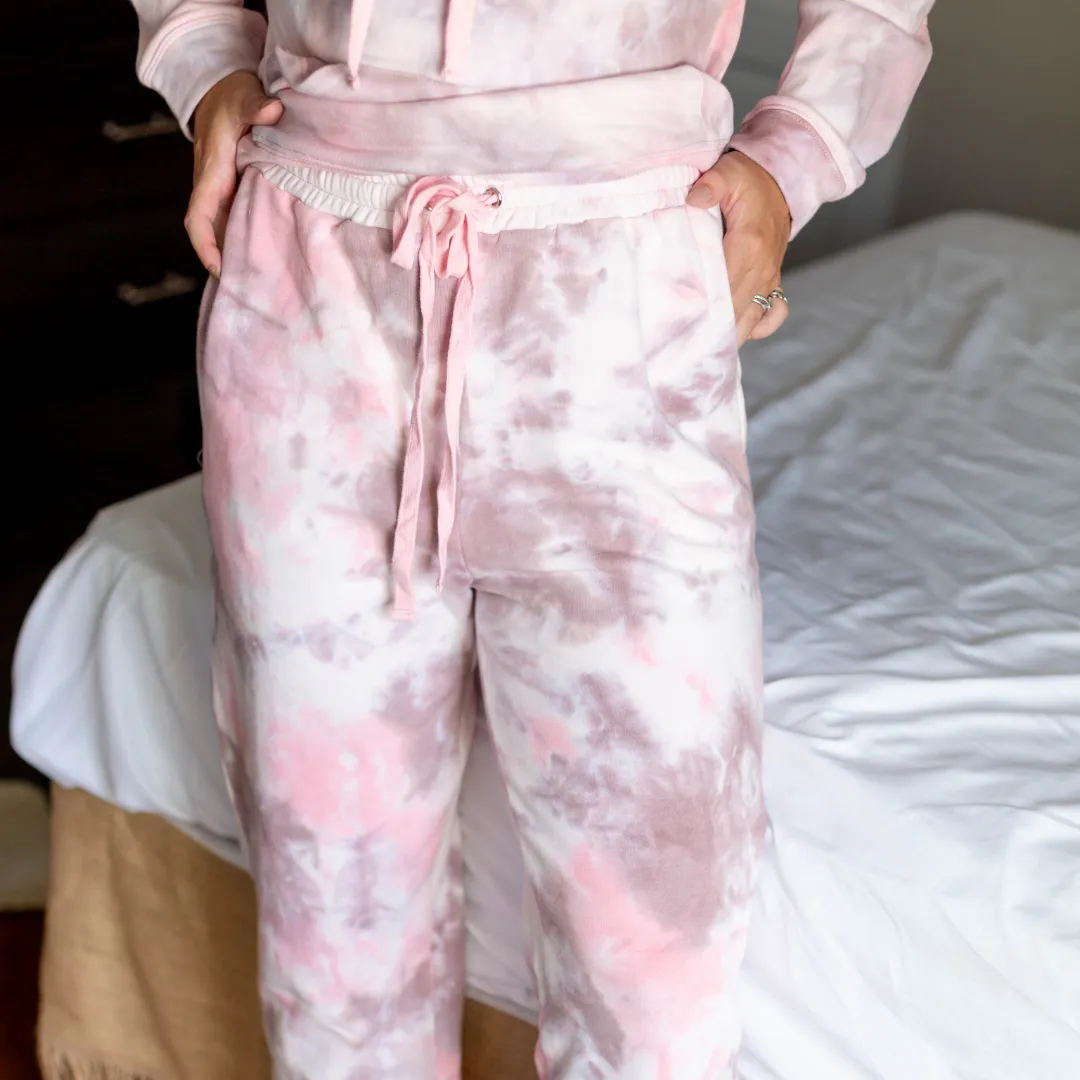 Pink Tie Dye Jogger Set